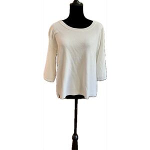 J. Crew Pretty White Cotton Top